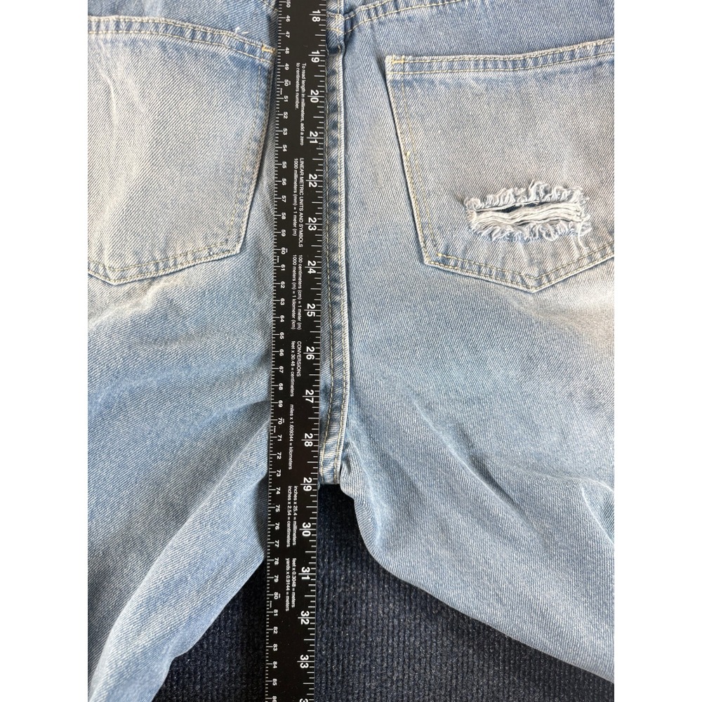 Fashion Nova Light Wash Denim Cutout Jumpsuit - Picture 7 of 8